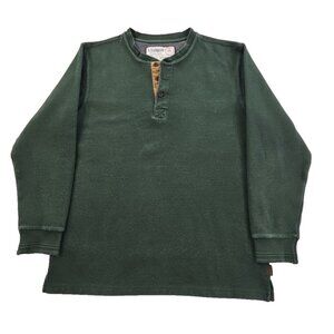 Legendary Whitetails Tough As Buck Thermal Henley Shirt Men's LG Hunter Green